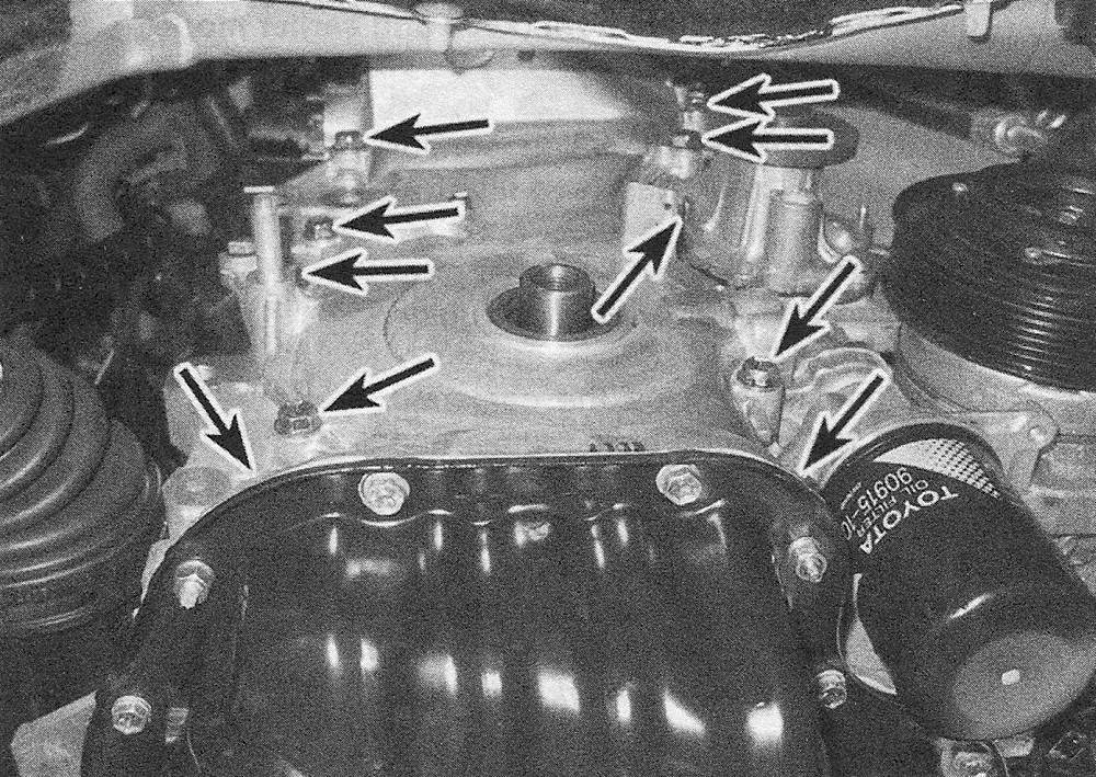 Toyota Camry Four-cylinder engines | Timing chain and sprockets — removal, inspection and installation