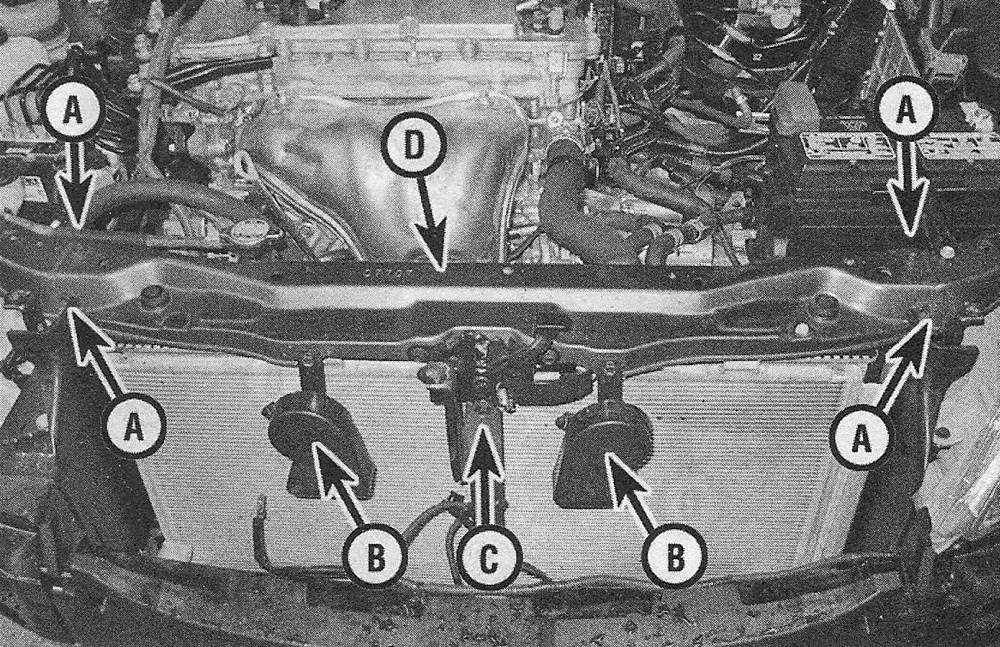 Toyota Camry Cooling, heating and air conditioning systems | Radiator and coolant reservoir - removal and installation