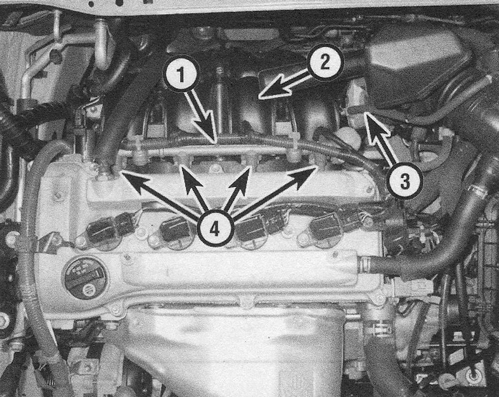 Toyota Camry Fuel and exhaust systems | Fuel system components - 2AR-FE four-cylinder engine (2010 and later models)